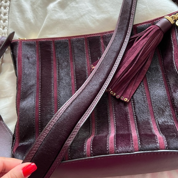 Michael Kors MK Plum rabbit fur bag - Picture 2 of 7